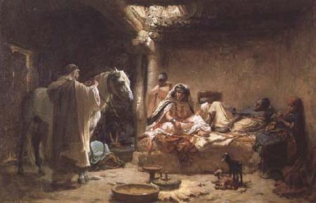 Frederick Arthur Bridgman Interior of an Algerian House,Biskra (mk32)